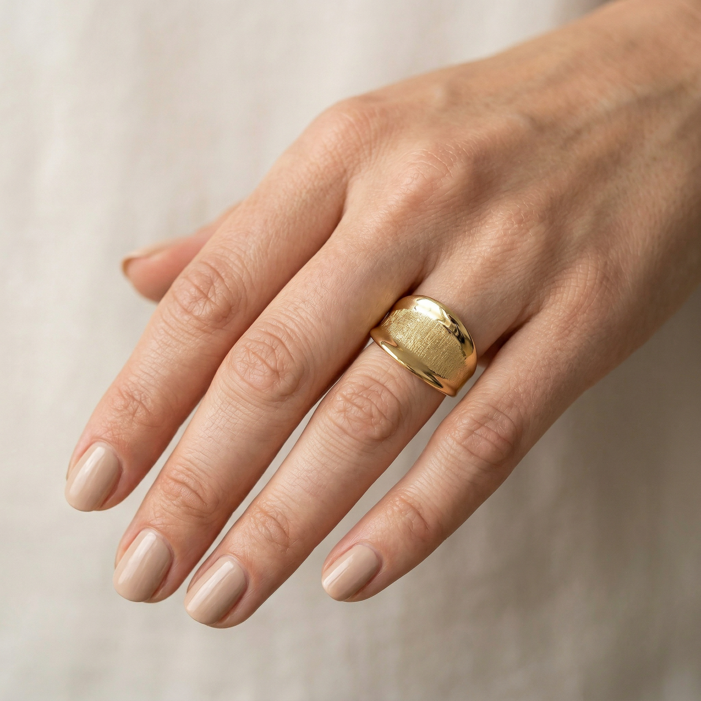 Anillo Ajustable Seda de Oro