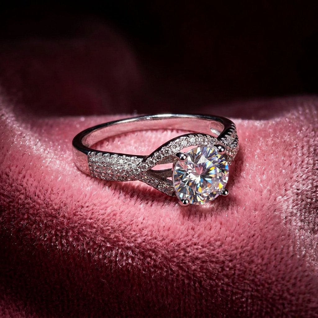 Anillo Moissanita Corte Real