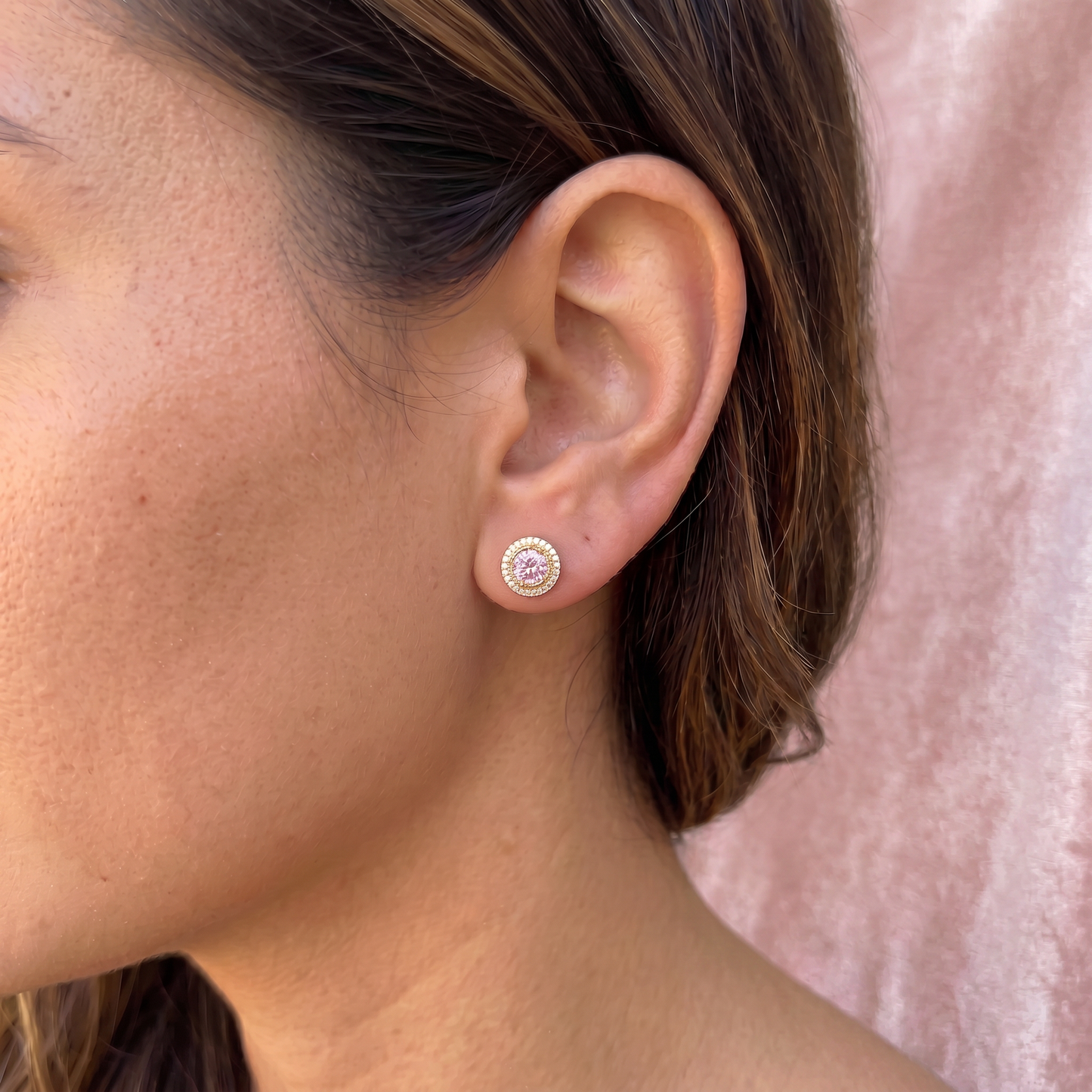 Aros Halo Rosa Florencia