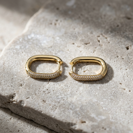 Argollas Ovaladas Pavé