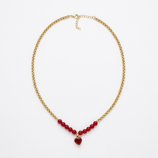 Collar Corazón de Fuego