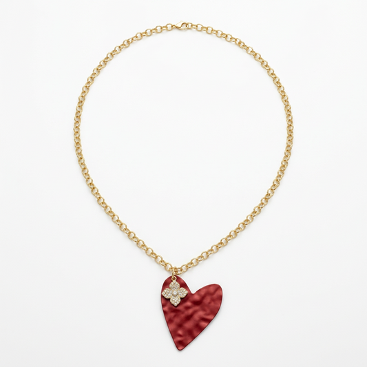 Collar Corazón Ardiente
