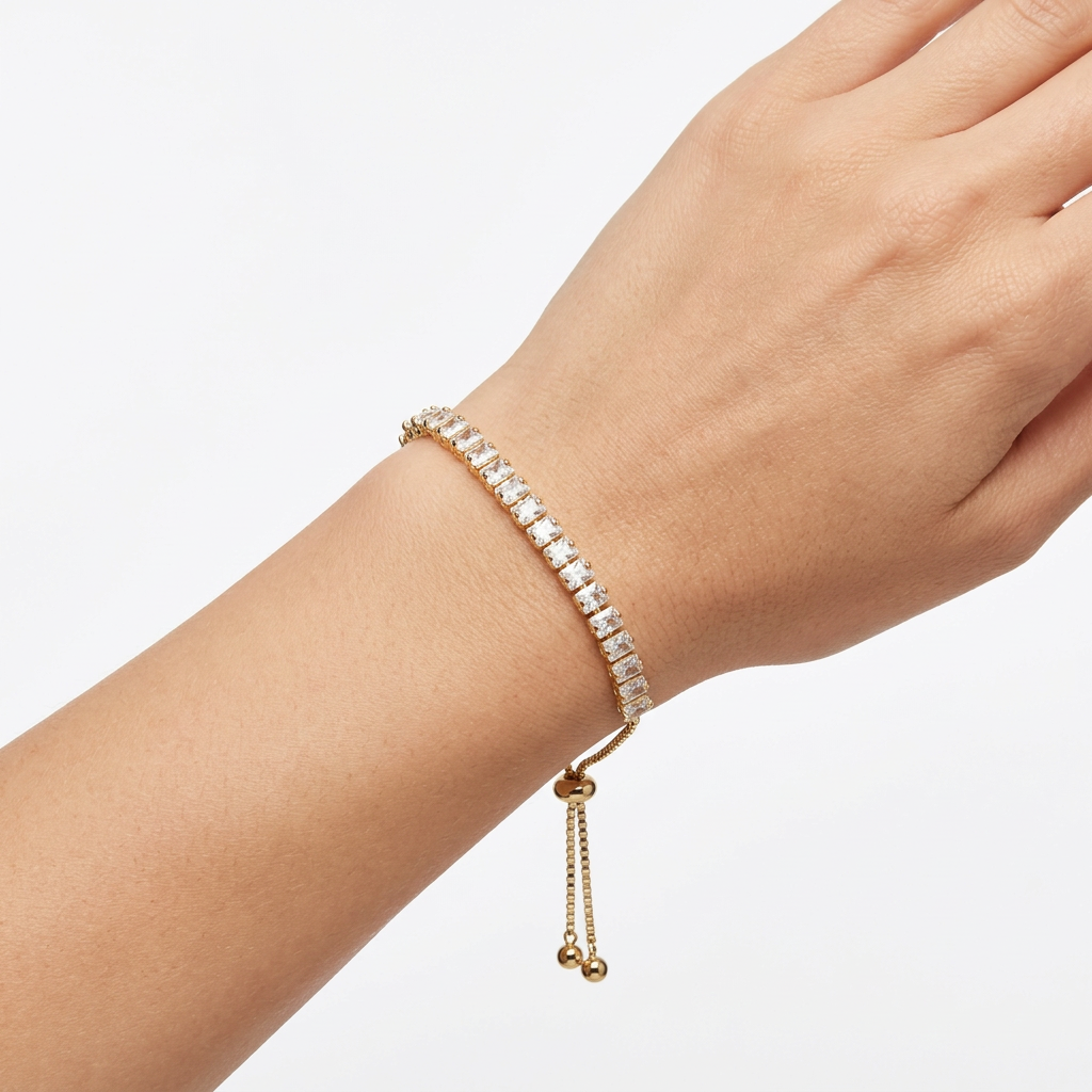 Pulsera Ajustable Tennis blanca