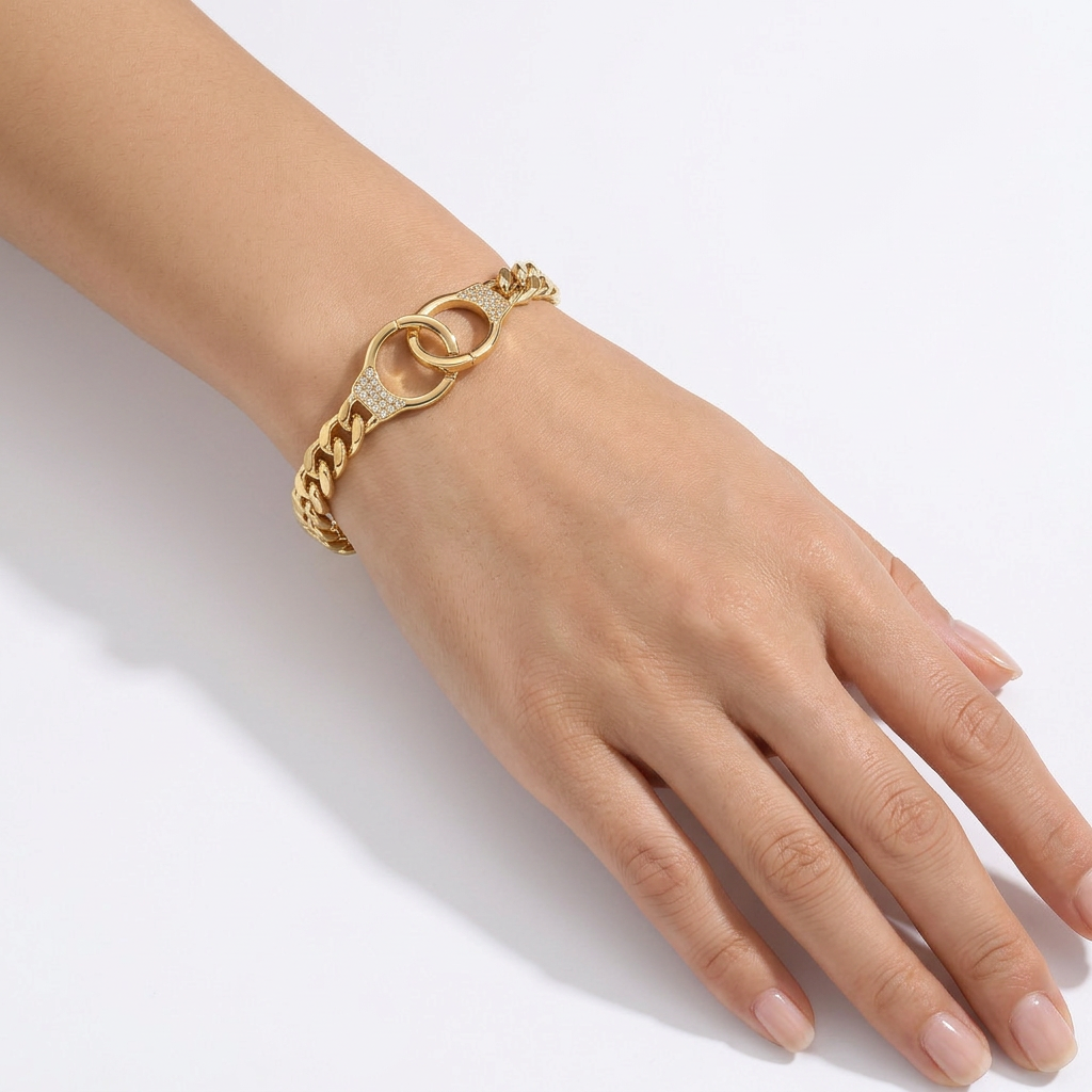 Pulsera Eslabon Esposas Luxe