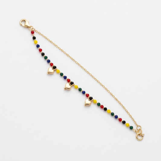 Pulsera corazón arcoiris