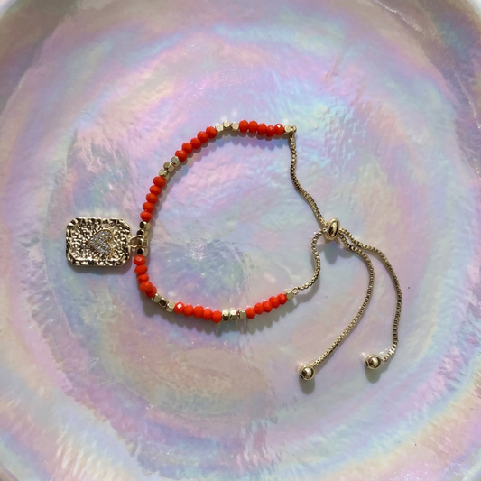 Pulsera Ajustable Corazón Escarlata
