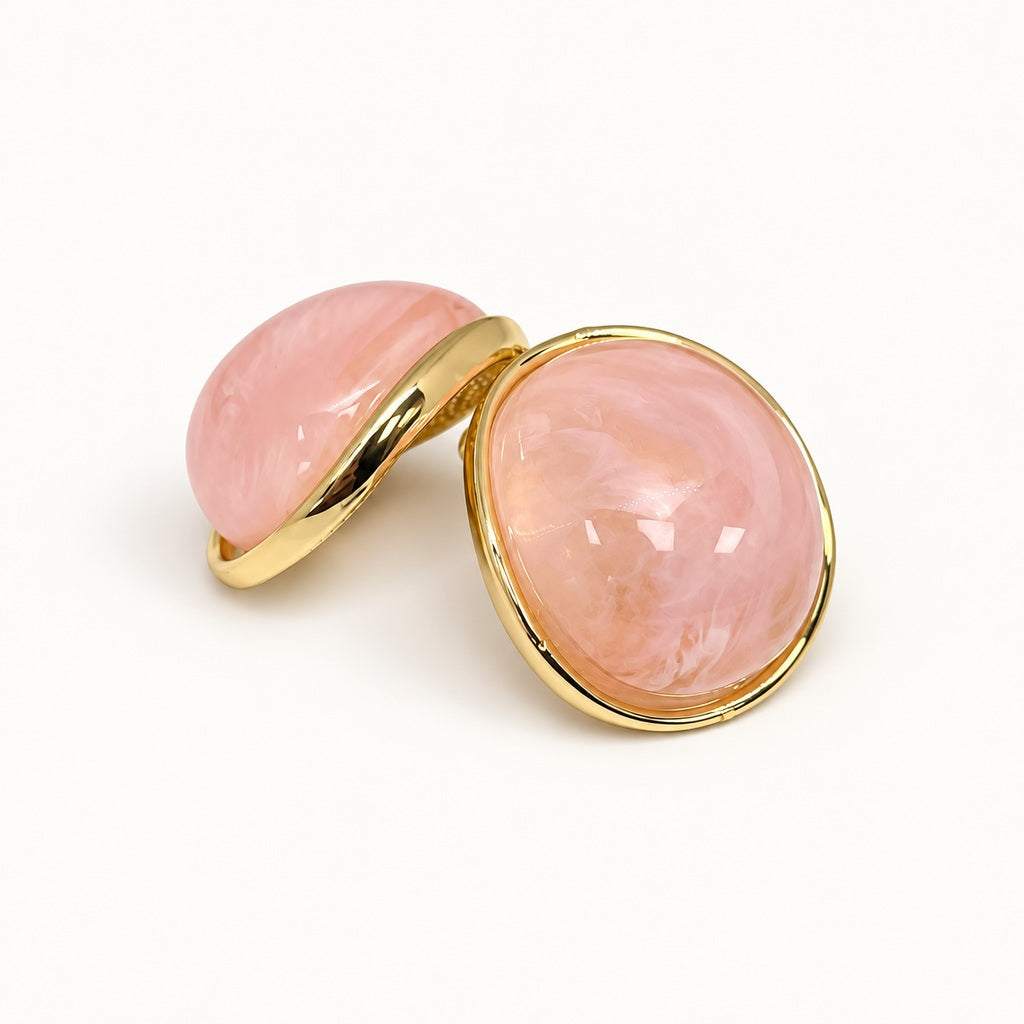 Aros Rosa Cuarzo