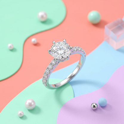 Anillo Moissanita Corona Imperial
