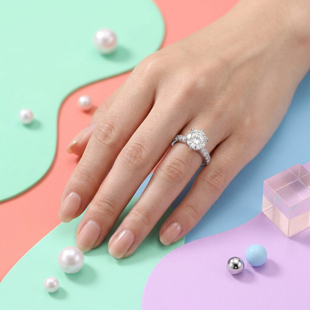 Anillo Moissanita Corona Imperial