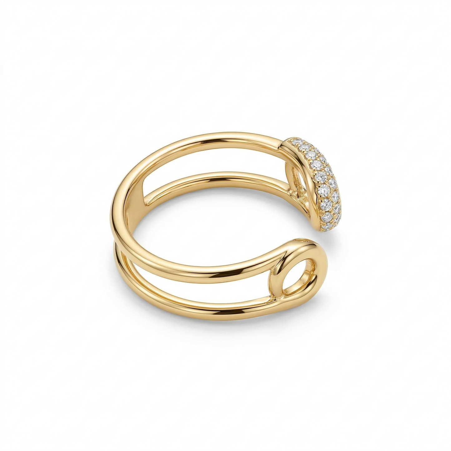 Anillo Ajustable Clip dorado