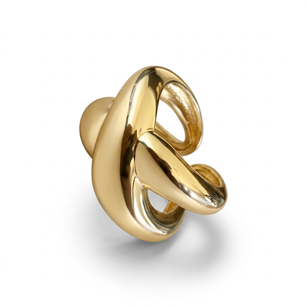 Anillo Ajustable Cruz Dorada