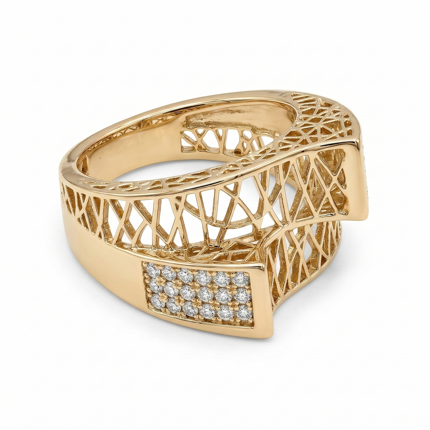 Anillo Torres doradas