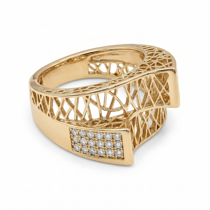Anillo Torres doradas