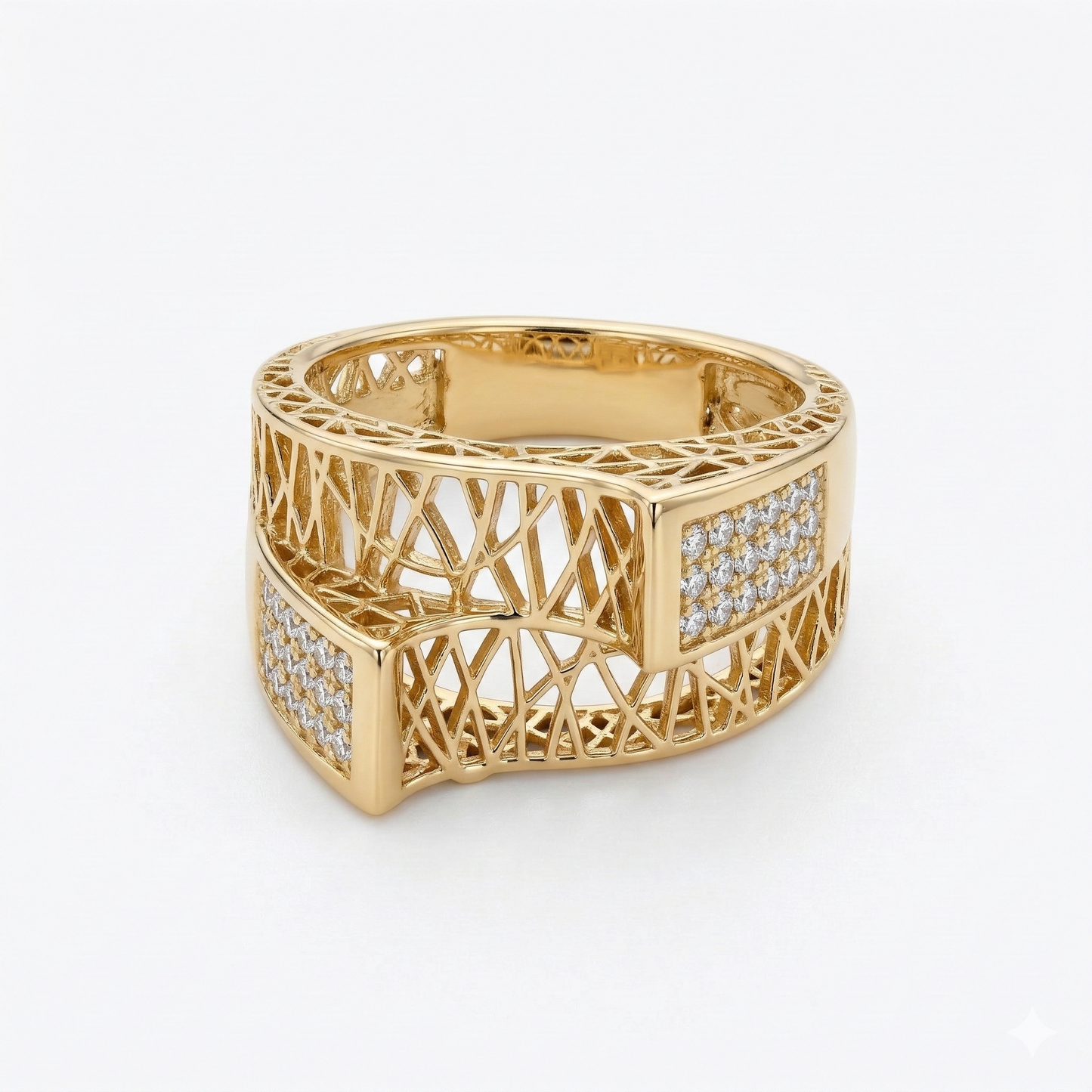 Anillo Torres doradas