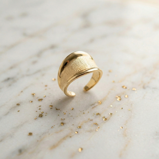 Anillo Ajustable Seda de Oro