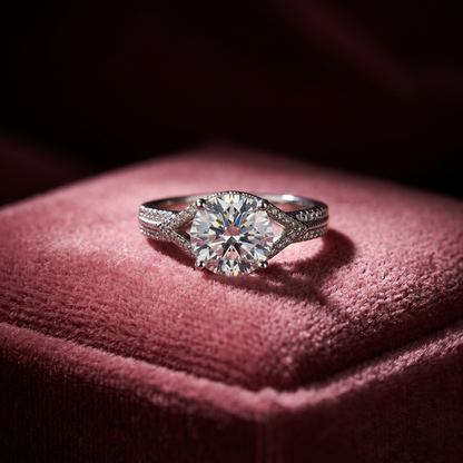 Anillo Moissanita Corte Real