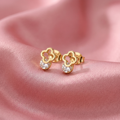 Aros Trebol Cristal