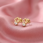 Aros Trebol Cristal