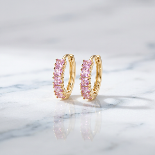 Aros Argollas Gala Rosa