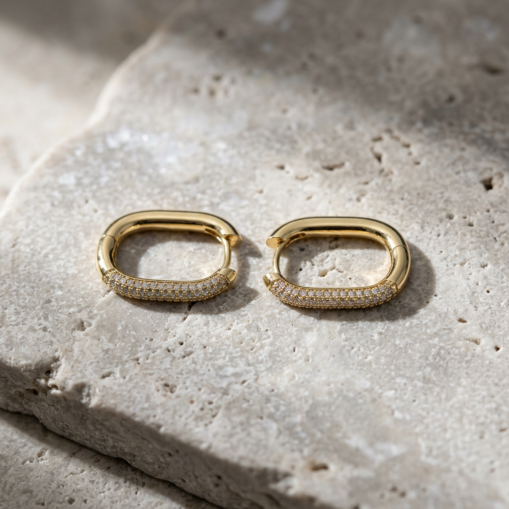 Argollas Ovaladas Pavé
