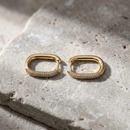 Argollas Ovaladas Pavé