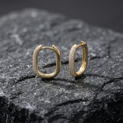 Argollas Ovaladas Pavé