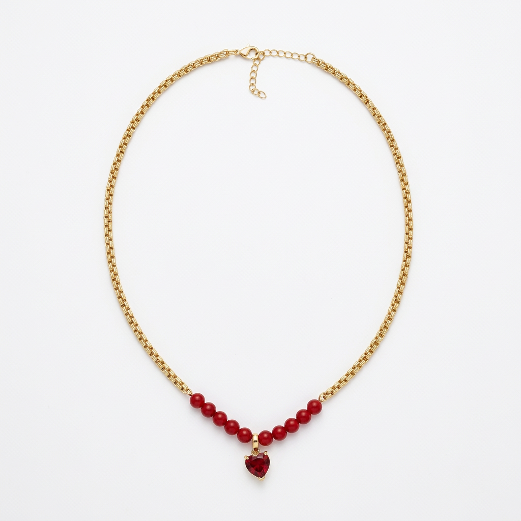 Collar Corazón de Fuego