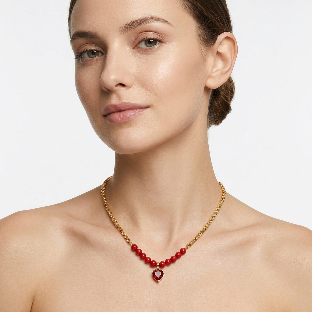Collar Corazón de Fuego
