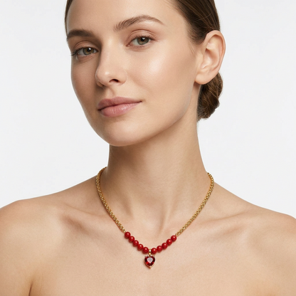 Collar Corazón de Fuego