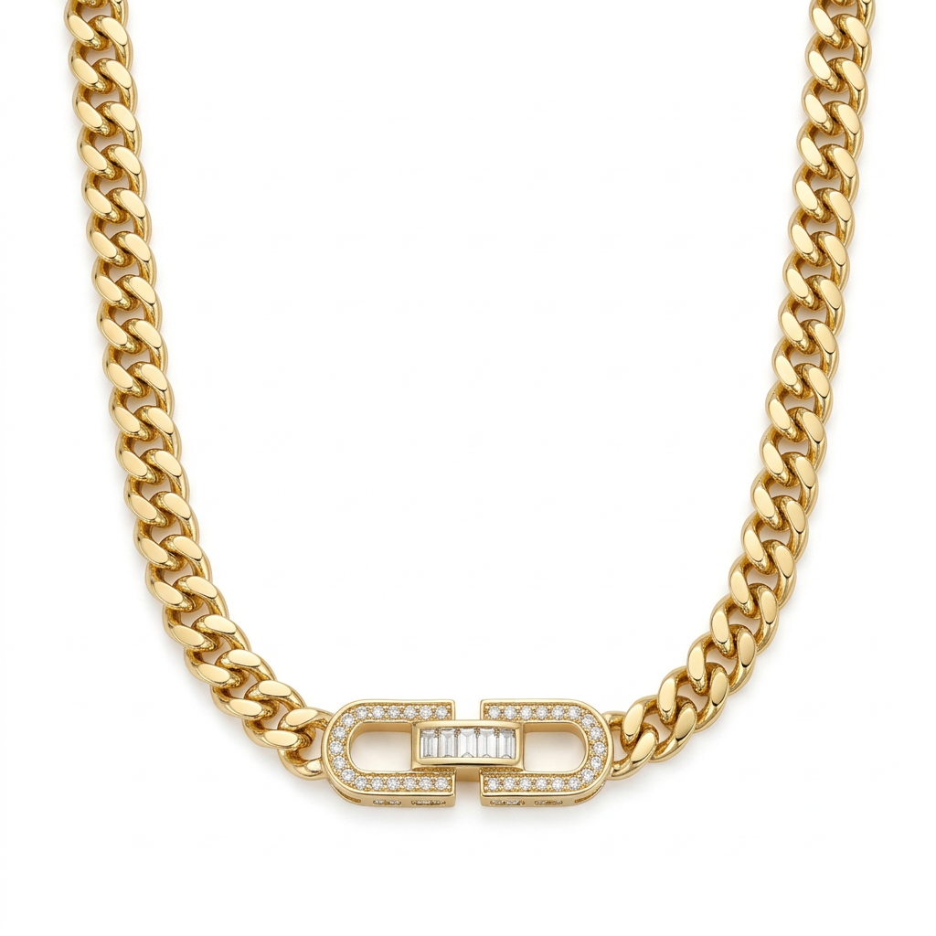 Collar de Eslabón Cubano
