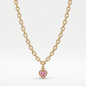 Collar Dije Corazón Rosado