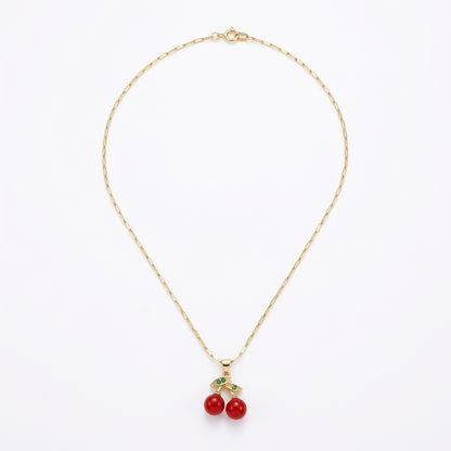 Collar Cereza Carmesí