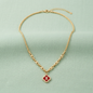 Collar Trébol Gala Roja