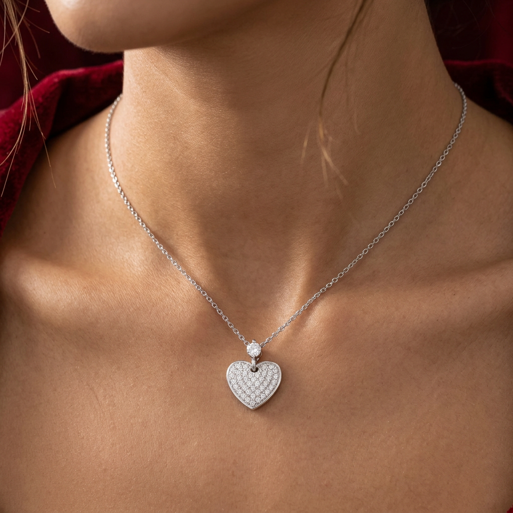 Collar Destello Plateado