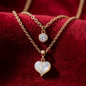 Collar Doble Corazón de Nácar