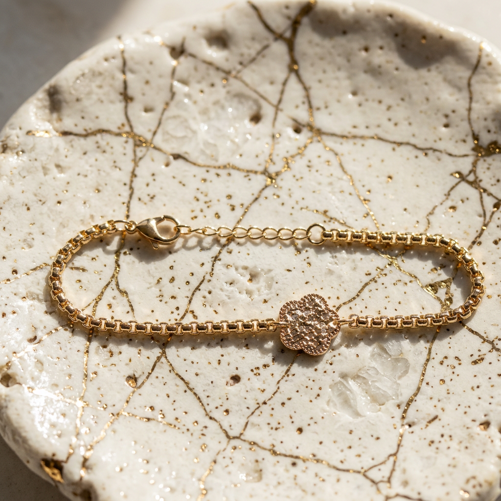 Pulsera Trébol Texturizado