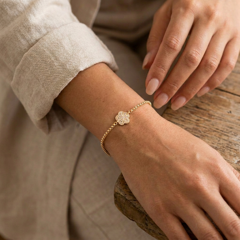 Pulsera Trébol Texturizado