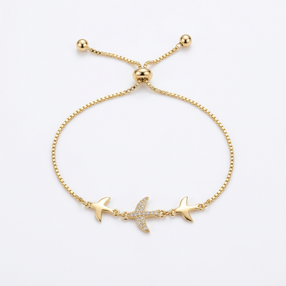 pulsera Ajustable Aves Doradas