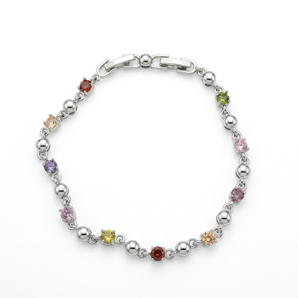 Pulsera Arcoiris plateado