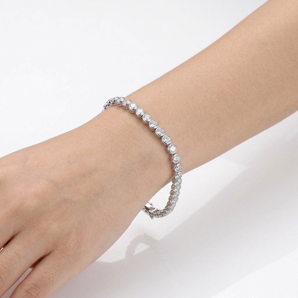 Pulsera Tennis Destello de Cristal