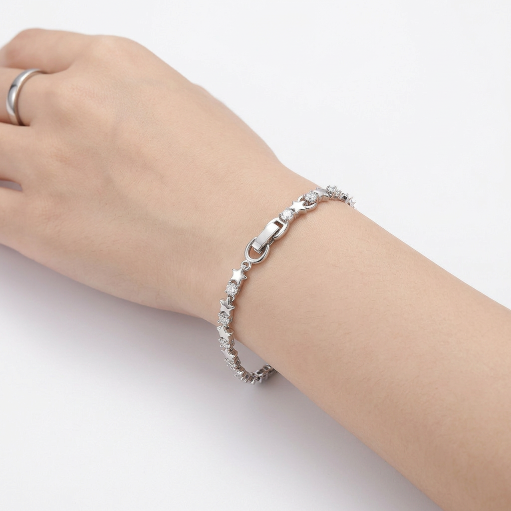Pulsera Tennis Noche Brillante