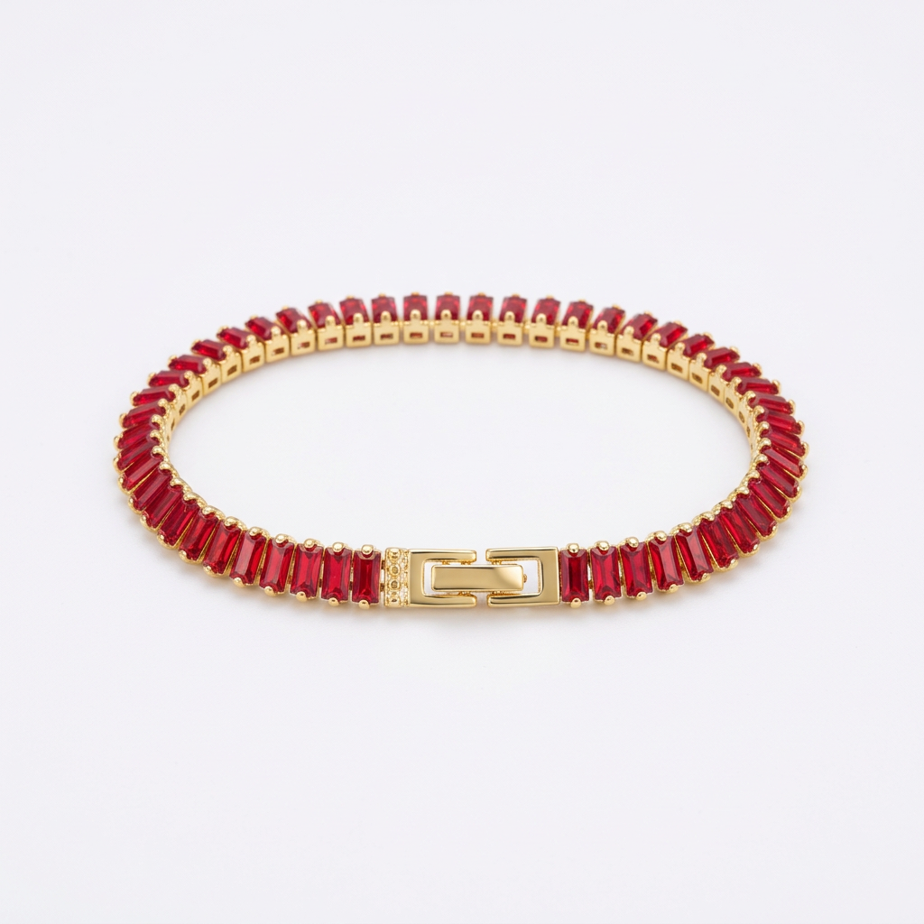 Pulsera Tennis Aurora Roja