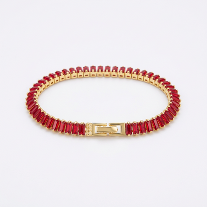 Pulsera Tennis Aurora Roja