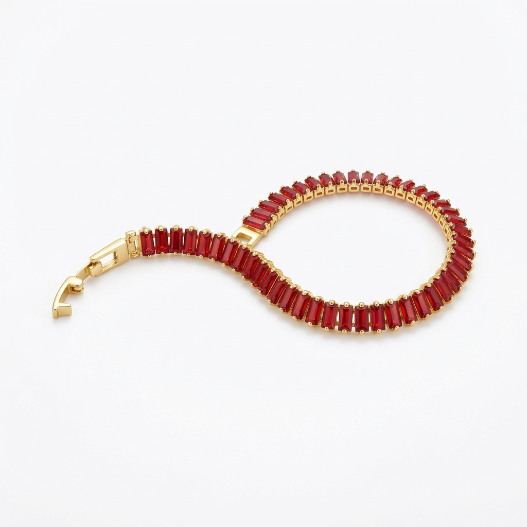 Pulsera Tennis Aurora Roja