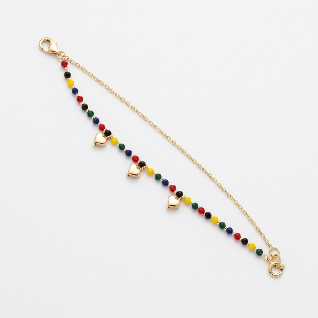 Pulsera corazón arcoiris