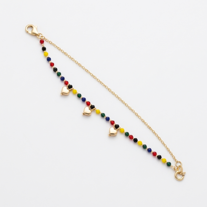 Pulsera corazón arcoiris