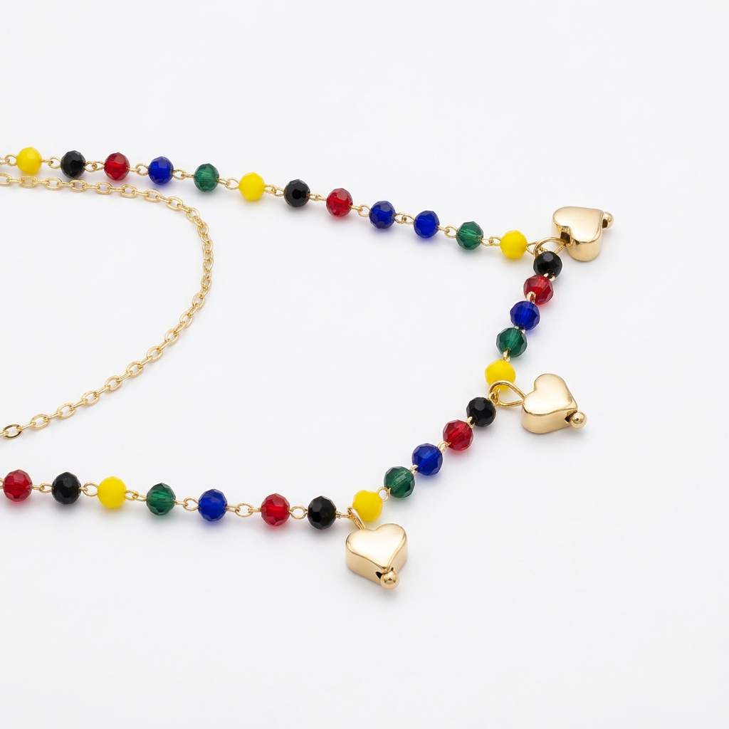 Pulsera corazón arcoiris