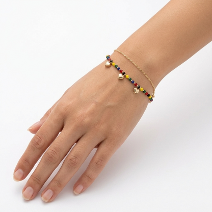 Pulsera corazón arcoiris