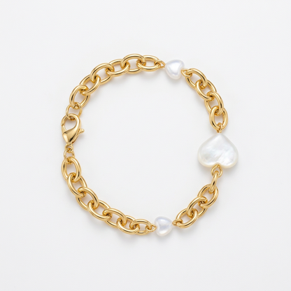 Pulsera Corazón Nacarado