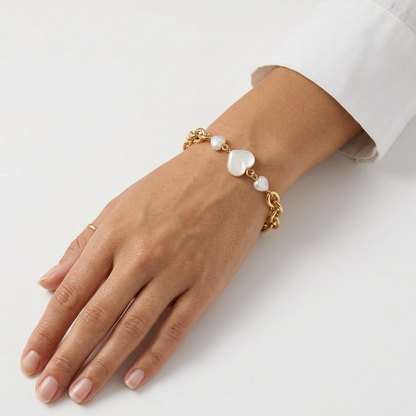 Pulsera Corazón Nacarado